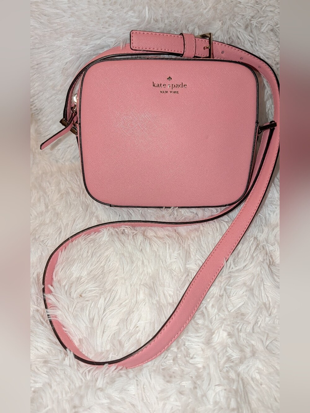 Kate Spade Harper Crossbody Bag Leather Pink VGUC